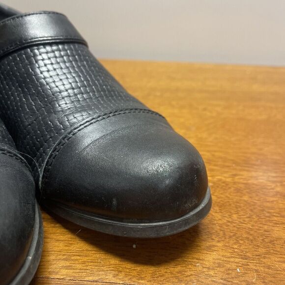 Ariat Womens Clogs Shoes Black Leather Heel Slip Ons (size 7.5B) Comfort Walking - Picture 11 of 12